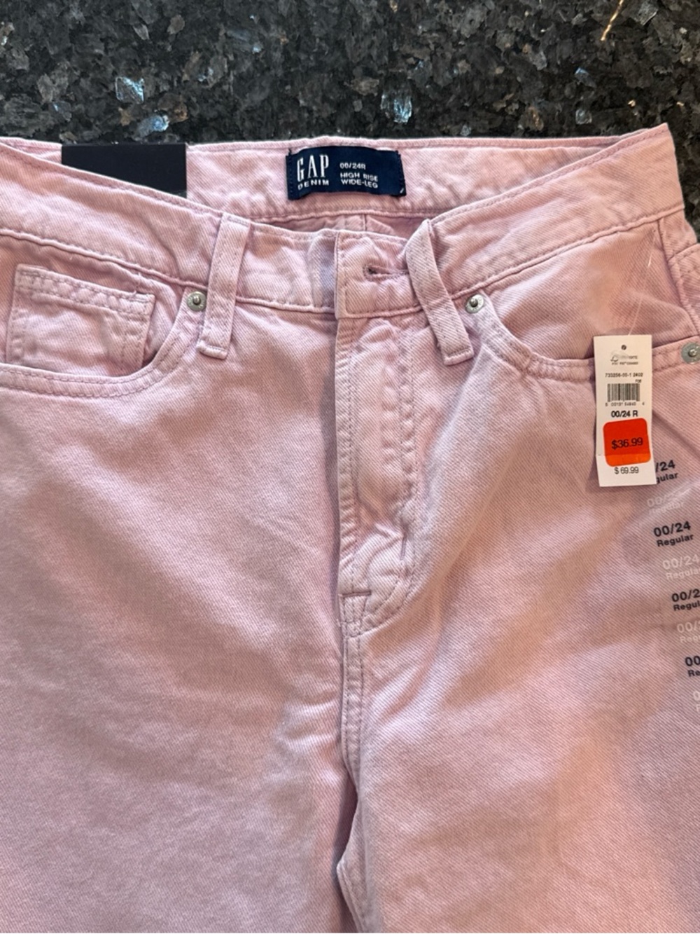 GAP Pastel Pink High-Rise Denim Jeans
